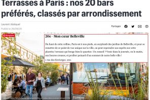 Moncoeur Belleville dans les 20 terrasses préférées de Paris