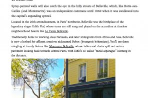 Moncoeur Belleville in a Parisian neighborhood that you must explore.